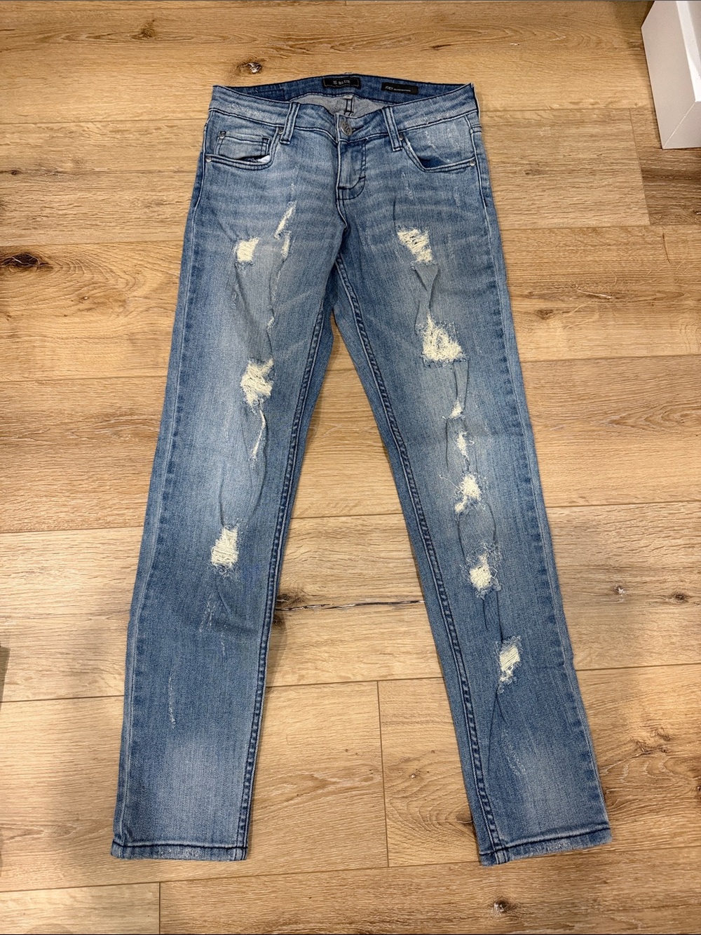 STS Blue Light Wash Distressed Women's Skinny Jeans